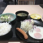Matsunoya - 今回も、朝定食からソーセージエッグの朝定食をいただきました(2019.6.22)
