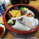 魚玉 - 「うに入り海鮮丼（￥1,000）」