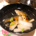 うを徳 - 江の川ずいきとあゆの吸い物