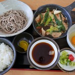 Izumosobanagi - 豚ねぎ蕎麦　別皿盛りセット