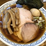 麺屋 とろも - 冷やしラーメン＋自家製メンマ＋半熟味玉