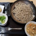 亮月 - 自然薯の揚げ物蕎麦セット¥1350