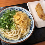 丸亀製麺 - かけうどん(温)大、かしわ天(2019/06/16撮影)