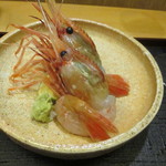 赤坂 詠月 - 島牧の牡丹エビと淡路の鯛