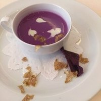 オザワ - 紫いものポタージュ・白トリュフを添えて