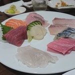 Sushi Tengoku - 1904_Sushi Tengoku-寿司天国- Radio Dalam_SASHIMI MORIAWASE@155,000Rp(刺身盛合せ)