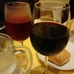 Resutorammomo - キール、グラス赤ワイン