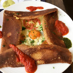 馬門957cafe - ガレット 〔トマトソースとバジルソース〕