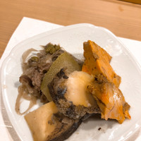 うを徳 - 牛肉と牛蒡の実山椒、鮟肝、トコブシ