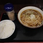 そばよし 京橋店 - かけそばに小ごはんで380円也。かつお粉かけ放題！