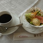 阪奈カントリークラブレストラン - サラダとコーヒー