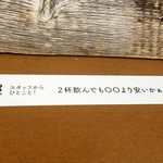 ロースター - 2杯飲んでも○○より安いかぁ・・