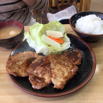 ラーメン とんかつ 忠 - 2019年6月。ロース生姜焼き定食。