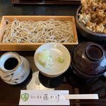 藤かけ - ミニかき揚げ丼と蕎麦セット 1080円