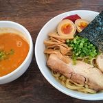 三四郎 - 海老味噌つけ麺(830円)+味玉(100円)