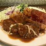 ビストロスタンドフジ - メインのランチプレート