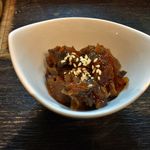 餃子処 とんぼ - 椎茸の佃煮