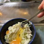 Okonomiyaki Teppanyaki Satsuki - お互い、混ぜ混ぜ〜(^^)
