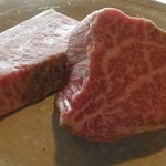 けやき - Ａ－５ランクのサーロイン１３０ｇ　と　フィレ肉１３０ｇ