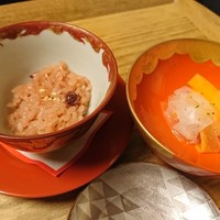 菊乃井 本店 - お祝いのお赤飯と紅白なます