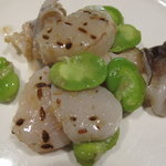 開化亭 - 平貝、トリ貝と蚕豆の炒め物