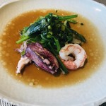 Chuugokuryouri Senun - 海鮮と季節野菜の湯引き　香港風