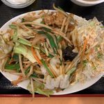 麺飯中華厨房 八福食堂 - スタミナ定食 ¥700 のスタミナ炒め