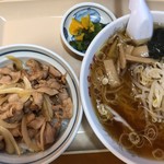 Kanekoya - 醤油ラーメン&ミニ焼肉丼