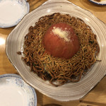 中華料理 帆 - エビとトマトの両面かた焼きソバ ￥1,500-