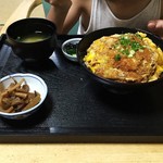野田の元湯 - カツ丼定食 650円(単品は550円)
