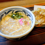 ふる里うどん  - あんかけ卵とじと、親鳥天