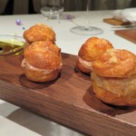 レストラン ラリューム - 森林鶏白レバーと豚のリエットを詰めたグジュール