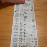 ヤオヨシ - レシート