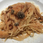 Trattoria Buono Buono - ベーコンときのこのトマトソーススパゲティ
