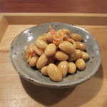 そば切り文目堂 - 大豆の海老煮100円