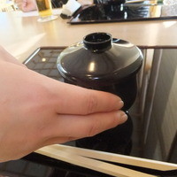 隨縁亭 ホテルモントレエーデルホフ札幌 - 御椀　:鮟鱇と短冊野菜　京都産白味噌仕立て　【　２０１１年１２月　】