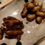 うなぎ 魚政 - 鰻の肝煮と白焼きみたいなの