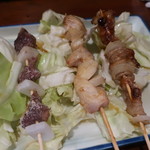 焼鳥こにし - とり身、とり皮、砂ズリ