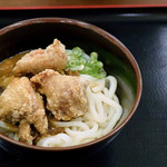 ひろ濱うどん - 唐揚げカレーうどん（カレーうどん+からあげ）