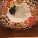 根津 日本酒 多田 - アオリイカ 生海苔 紫蘇香煎