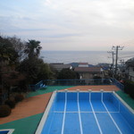 伊豆網代温泉　松風苑 - 部屋からの相模湾の眺め（元日日の出後）