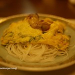 ビーフン東 - カキと春菊の卵炒めビーフン