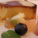RISTORANTE REGA - カボチャのプリン；アップ；カットフルーツの綺麗なこと！