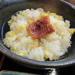 日本料理 松江 和らく - せいろ御飯は茶碗に移して出汁をかけて頂きます♪