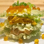酒 肴 サカツヤ - 料理写真:海鮮三種 ミルフィーユ風