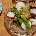 麺肴 今日から - 無農薬野菜サラダ（2019年6月24日）