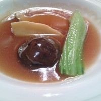 桂花苑 - アワビと椎茸　竹の子のオイスター煮