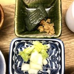 定食屋 ななつぼし - 白菜のお漬け物となすのそぼろあえ