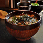 嵐山よしむら - 家族が頼んだ山菜そば（1,260円） 