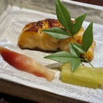 馳走 啐啄一十  - 炭火焼きのど黒、茗荷、蓮芋